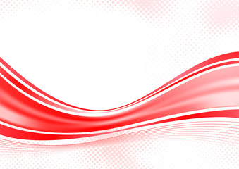 Canvas Print - Bright red speed swoosh background line
