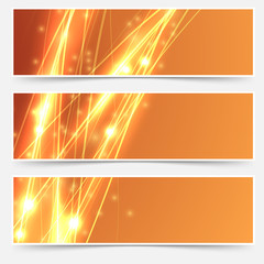 Wall Mural - Bright swoosh speed line abstract header set