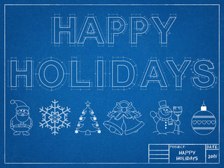 happy holidays blueprint