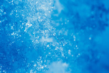 Detail Of Ice Crystal And Snowflakes
