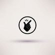 Icon - snap of the fingers. Vector illustrations.
