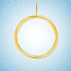 gold new year christmas ball banner