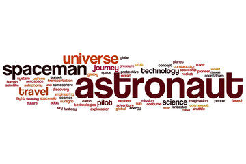 Wall Mural - astronaut word cloud