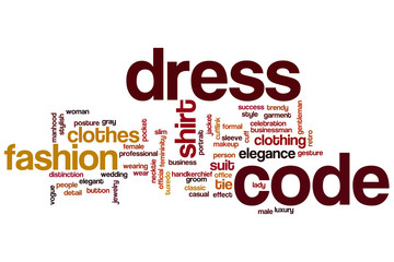 Dress code word cloud