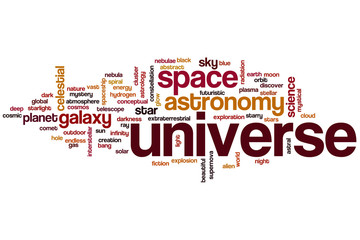 Wall Mural - universe word cloud