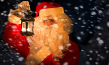 Santa Claus Holding A Lantern