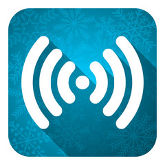 Poster - wifi flat icon, christmas button, wireless network sign