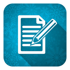Fototapete - subscribe flat icon, christmas button, write sign