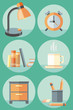 © robu_s - Office objects and elements of workplace icon set
