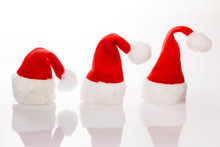 Three Christmas Hats Santa Row