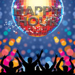 Happy Hour poster disco ball