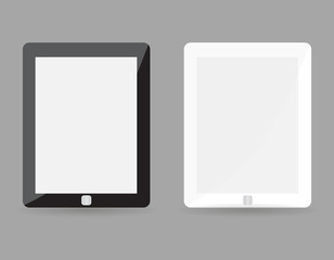 Poster - Two realistic tablet pc concept - black and white