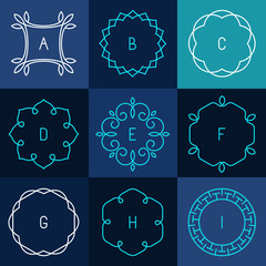 Aufkleber - Line design elements