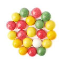 Wall Mural - Multiple chewing gum balls isolated