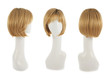 Hair wig over the mannequin head