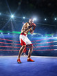 © 103tnn - Professionl boxer is standing on the ring