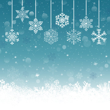 set of snowflakes for background, vector version