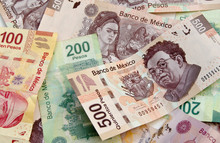 Mexican Peso Bank Notes Background
