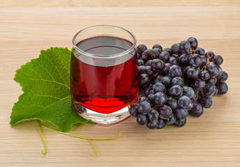 Grape juice and berries