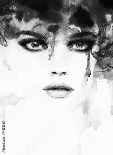 kobieta-portret-abstrakcyjna-akwarela-mody-tlo