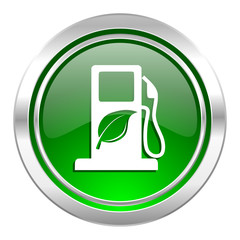 Leinwandbilder - biofuel icon, green button, bio fuel sign