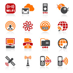 Sticker - Communication icons. Color series.