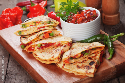 Quesadillas à la salsa Tableau sur Toile