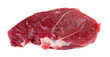 © Enlightened Media - Single red meat lamb steak isolated against white