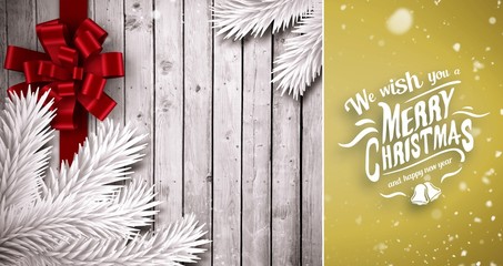 Poster - Composite image of snow falling