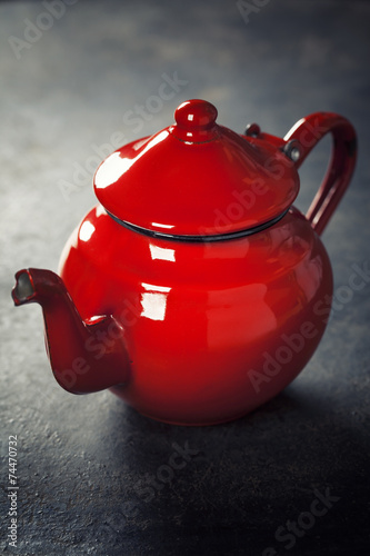 Naklejka nad blat kuchenny Red Teapot