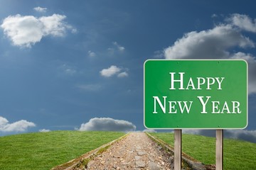 Poster - Composite image of happy new year