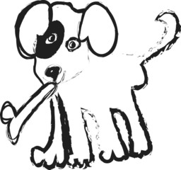 Wall Mural - illustration of Cartoon Dog