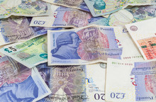 British Pounds Banknotes Background