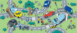 Big road seamless pattern or background
