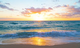 Fototapeta Big Ben - Sunrise over the ocean in Miami Beach, Florida