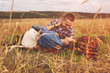 © arthurhidden - Landscape portrait of young beautiful stylish couple sensual and