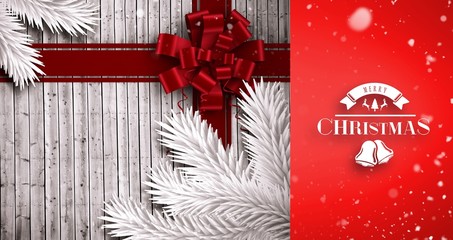 Poster - Composite image of snow falling