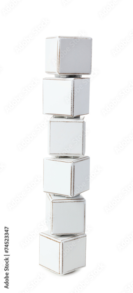 Educational cubes, isolated on white