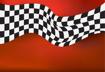 Wall Mural - racing background checkered flag wawing