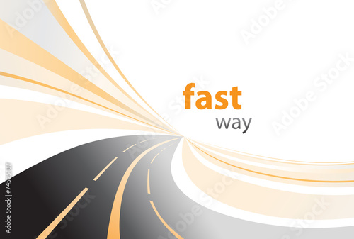 Fotomural highway background vector illustration