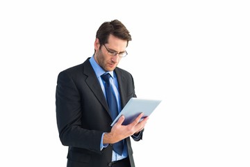 Poster - Businessman using a tablet computer