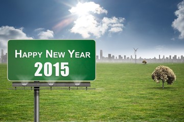 Poster - Composite image of 2015 in bold grey