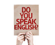 Do You Speak English? card isolated on white background