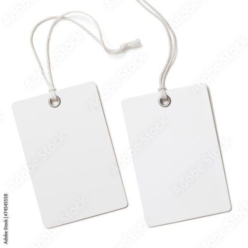Blank paper label or cloth ...