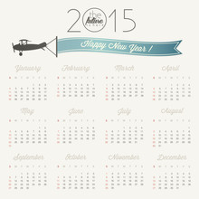 Vector Abstract Calendar 2015