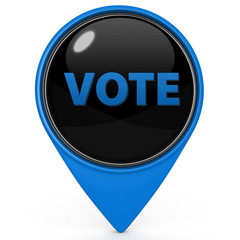 Vote pointer icon on white background