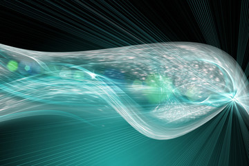 Poster - futuristic wave background design with lights