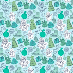 Naklejka na meble Vector Christmas pattern