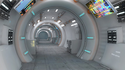 futuristic background corridor for movie