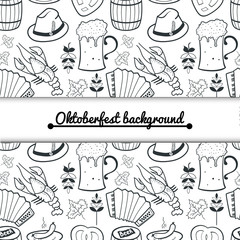 Wall Mural - Oktoberfest seamless pattern